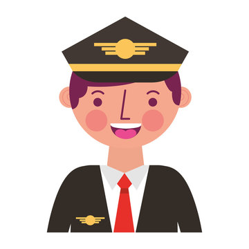 recommend clip art: commercial airplane pilot in uniform