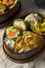 Homemade Sushi Bento Box with Rice
