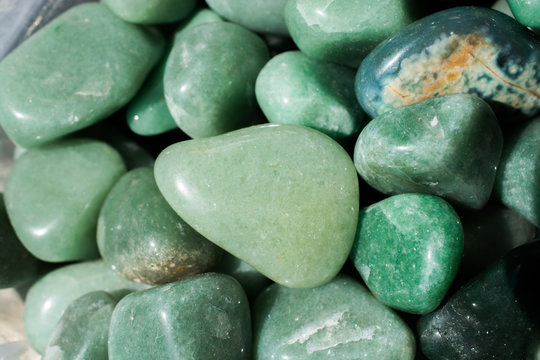 aventurine gem stone as natural mineral rock