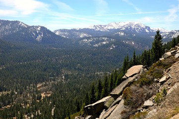 Beautiful Landscape in Spring near Lake Tahoe in California, United States