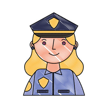 recommend clip art: woman police officer in uniform character