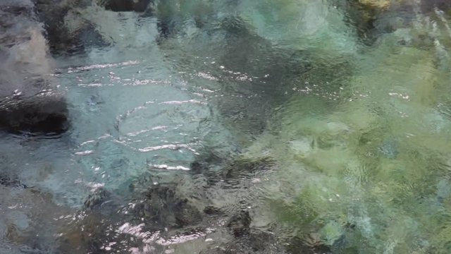 Underground spring water inside water