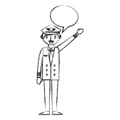 airplane pilot with speech bubble