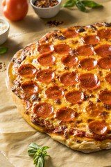 Homemade Greasy Pepperoni New York Pizza