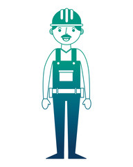 construction builder avatar character vector illustration design