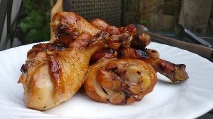 Freshly BBQ chicken sticks