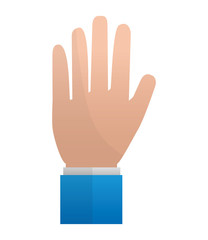 Obraz premium hand showing five fingers image vector illustration