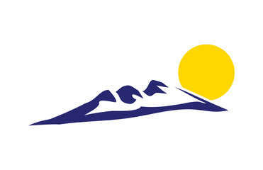 Blue Mountain and Yellow Sun Logo