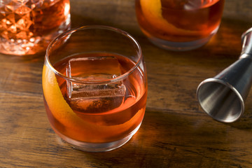 Alcoholic Red Negroni Cocktail