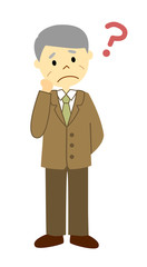 ビジネスマン　考える