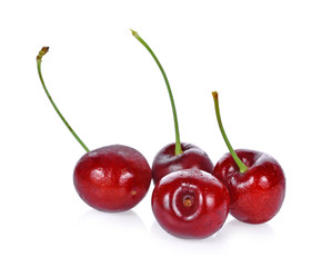 Cherry on a white background