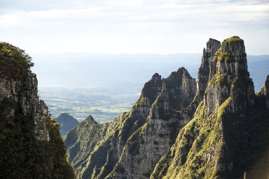 Panoramic view of Cani&ocirc;n do Funil - Serra Catarinense - Brazilian forest
