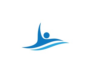 Water Wave symbol and icon Logo Template