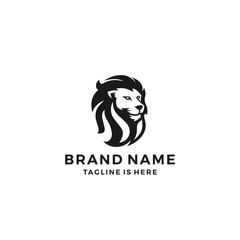 lion head logo template vector icon
