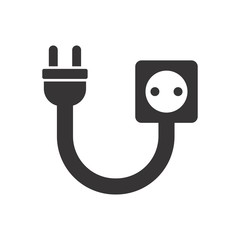 Electric logo. Power icon. Plug in symbol. Vector eps 08.