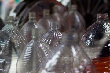 Large plastic transparent bottle