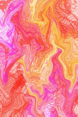 Abstract swirl wet paint and lines colorful magical mix background