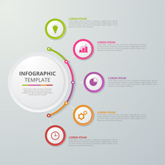 Infographic template for business, education, web design, banners, brochures, flyers, diagram, workflow, timeline. Vector illustration.