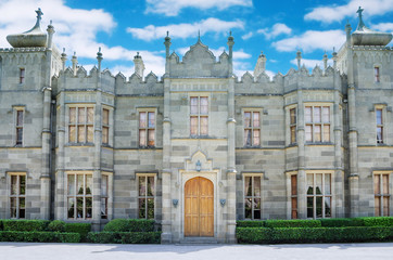 Russia, the Republic of Crimea, the city of Alupka. 06/09/2018: Vorontsov Palace, a fragment of the facade