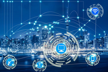 Smart city and wireless communication network.
