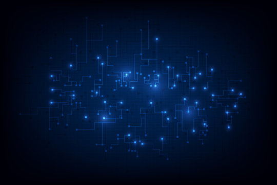 abstract circuit networking blockchain concept background