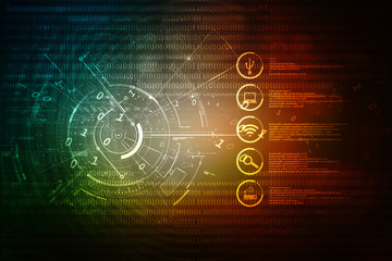 2d illustration technology background