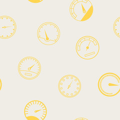 Seamless pattern with speedometers for your design