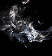 Smoke on black background