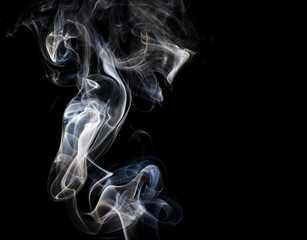 Smoke on black background