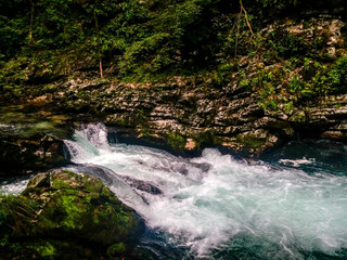 Waterfall in mountains