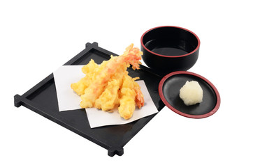 Shrimp tempura isolate on with background
