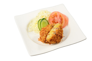 Japanese Food on white background