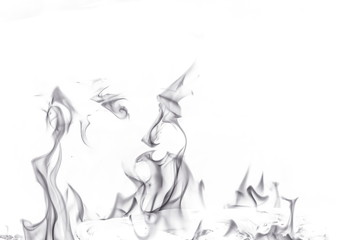 Abstract fire on white background