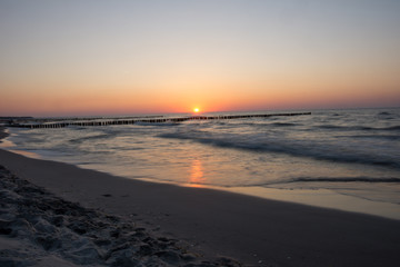Sonnenuntergang am Ostseestrand