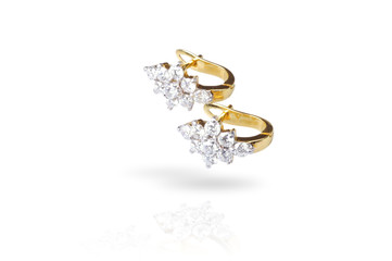 Golden ear ring jewelry