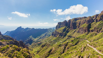 Naklejka premium Masca village view, the most visited tourist attraction of Tenerife, Spain