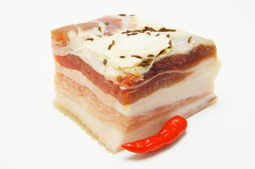 Meat with hot pepper.