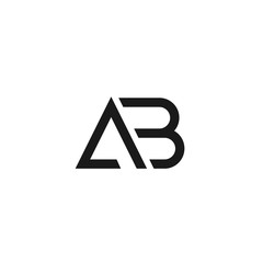 Letter AB Logo Vector