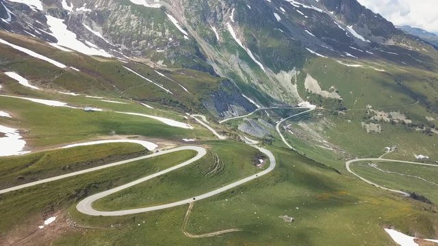drone view - La Madeleine pass in St Fran&ccedil;ois Longchamps