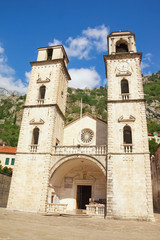 Fototapeta na wymiar Montenegro. Cathedral of Saint Tryphon in Old Town of Kotor