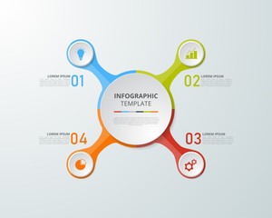 Infographic template for business, education, web design, banners, brochures, flyers, diagram, workflow, timeline. Vector illustration.