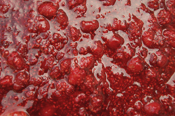 Raspberry jam background
