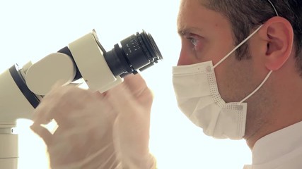 Scientist using latest medical technology, laboratory biochemistry genetic dna research - Powered by Adobe