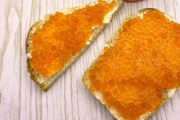 red fish and caviar tasty selected orange large,