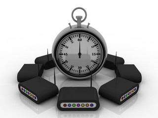 3d rendering Transmitter WiFi