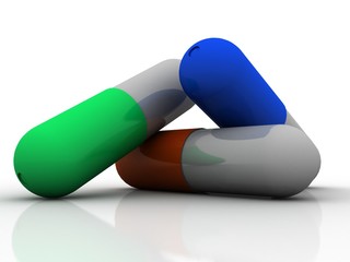 3d rendering healthcare medical tablets 