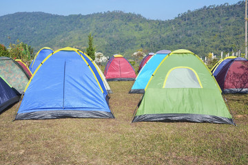 camping on the mountain