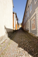 Old streets. Porvoo. Finland