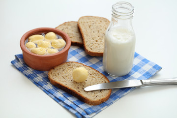 Butter and milk