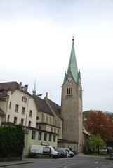 Townscape of Feldkirch, Vorarlberg, Austria. april 2012